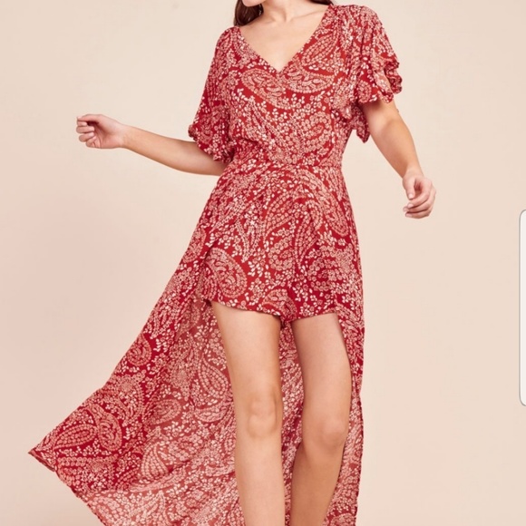 BB DAKOTA - ELECTRIC FEELS MAXI DRESS WITH SHORTS - Picture 2 of 4